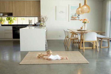 Diamond Jute Kids Padded Play Mat - Family